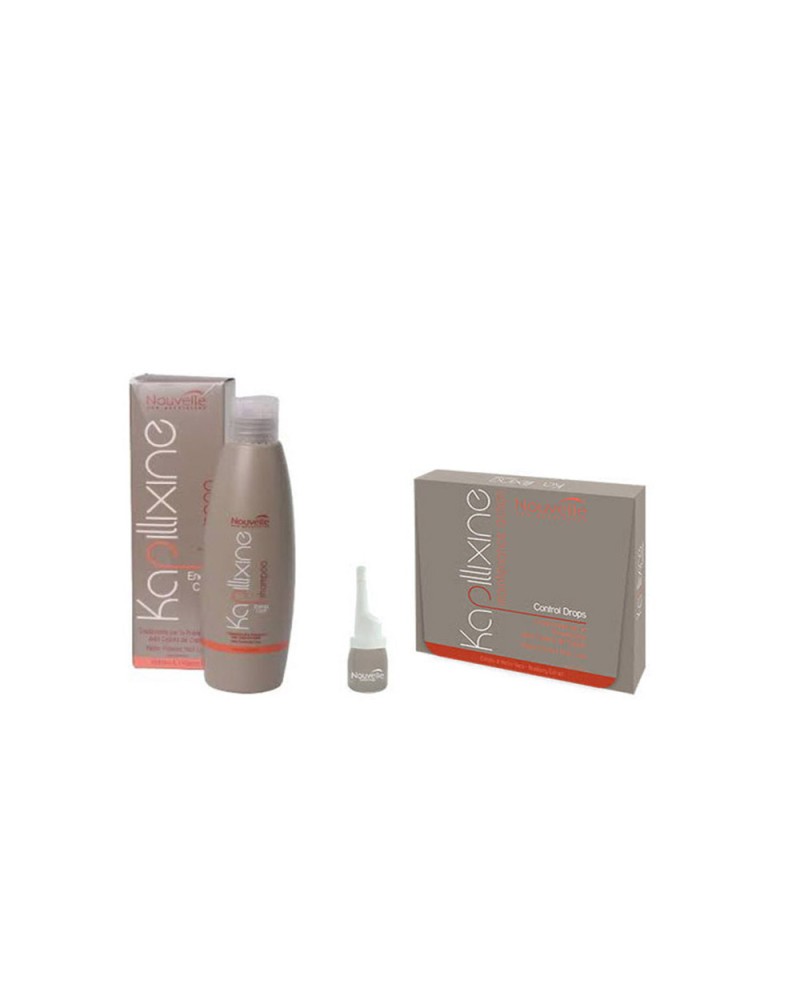 Kit Capelli Shampoo 250ml + Fiale 10x7ml Coadiuvante Prevenzione Caduta Nouvelle-Kapillixing