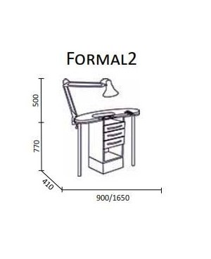 Tavolino manicure per centri estetici  mod. Formal