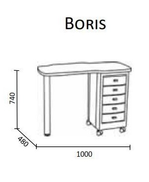 Tavolino manicure per centri estetici  mod. Boris