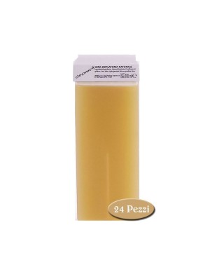 24 Pezzi Depiwell Cera Depilatoria Rullo al Miele 100 ml