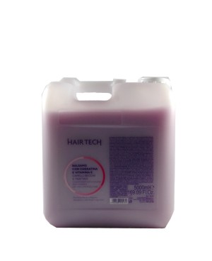 Hair Tech Balsamo con Cheratina per Capelli Lisci - Ricci- Secchi - Trattati 5000 ml -