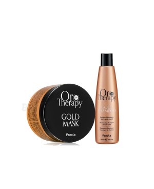 Kit professionale Fanola schampoo 300 ml + maschera 300 ml oro therapy