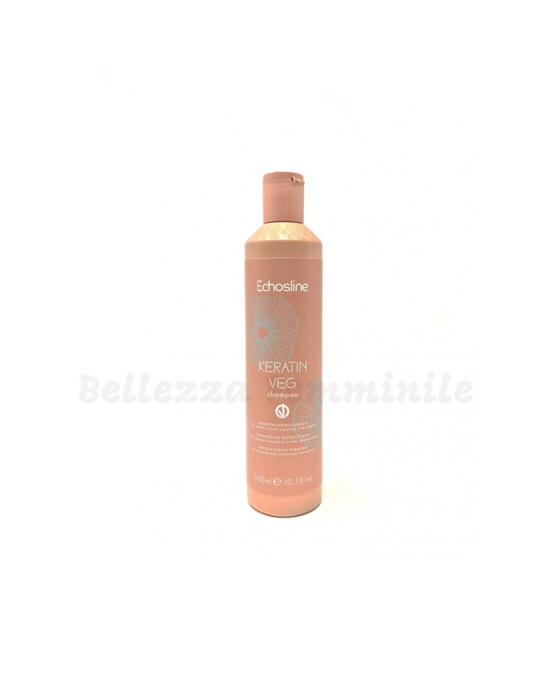 Shampoo Capelli Ristrutturante alla Keratina 300 ML - Echosline Keratin Veg