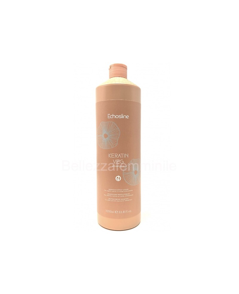 Shampoo Capelli Ristrutturante alla Keratina 1000 ML - Echosline Keratin Vegan