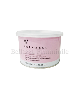 Depiwell Ceretta viso-corpo al Biossido di Titanio, Rosa, 400 ml 24 pezzi