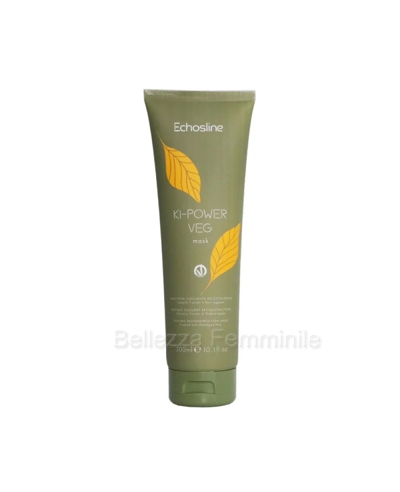 Maschera Capelli Danneggiati - Sigillante Ricostruzione - 300ml Ki Power Veg - Echosline