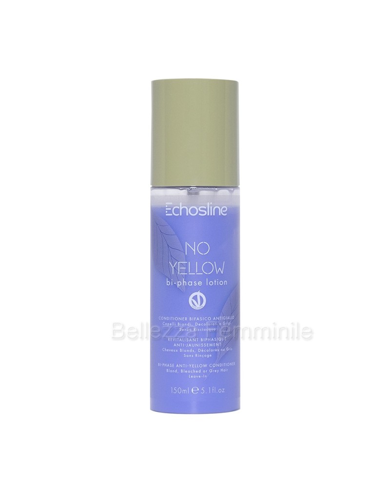 Lozione Bifasica capelli decolorati, biondi o grigi - No Yellow - Echosline 150ml