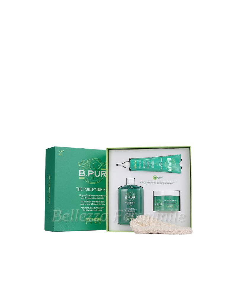 Kit Capelli Remineralizzante : Shampoo 385ml + Maschera 250ml + Fango 150ml - B.Pur - Echosline.