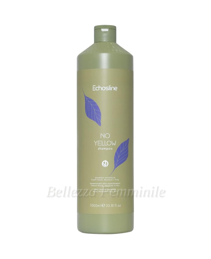 Shampoo for bleached, blonde or grey hair - No Yellow - Echosline - 1000ml