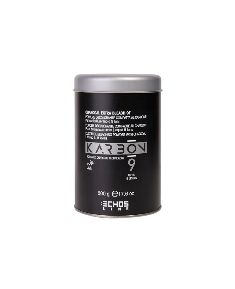 Polvere Capelli Decolorante Compatta al Carbone - Charcoal Extra Bleach 9T 500g - EchosLine - Karbon 9