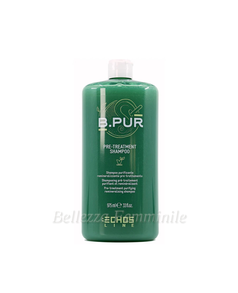 Shampoo Capelli Lisci-Ricci Purificante Remineralizzante - Pre-Trattamento - B.Pur - Echosline - 975ml