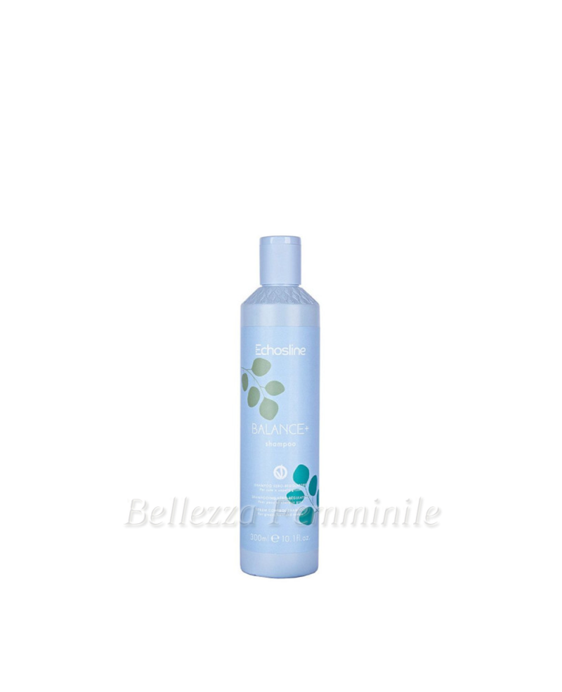 Sebum-regulating shampoo for hair Balance + - oily scalp and hair - 300 ml - Echosline