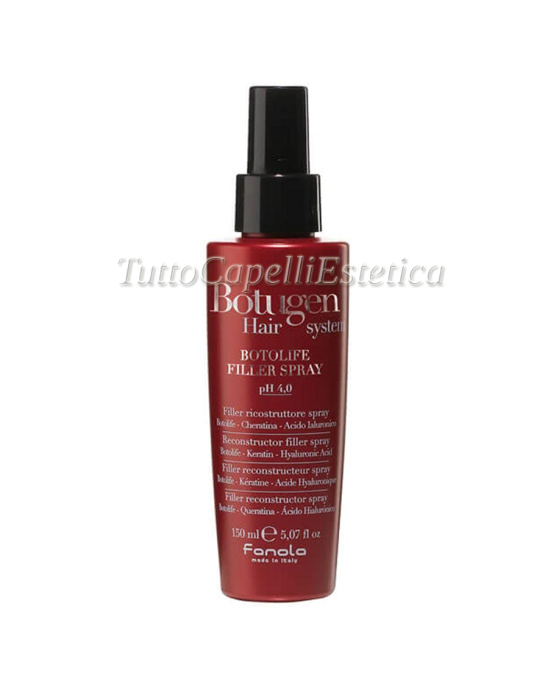 Filler Capelli Ricostruttore Spray Lisci-Ricci Cheratina Acido Ialuronico Botolife 150 ml Fanola