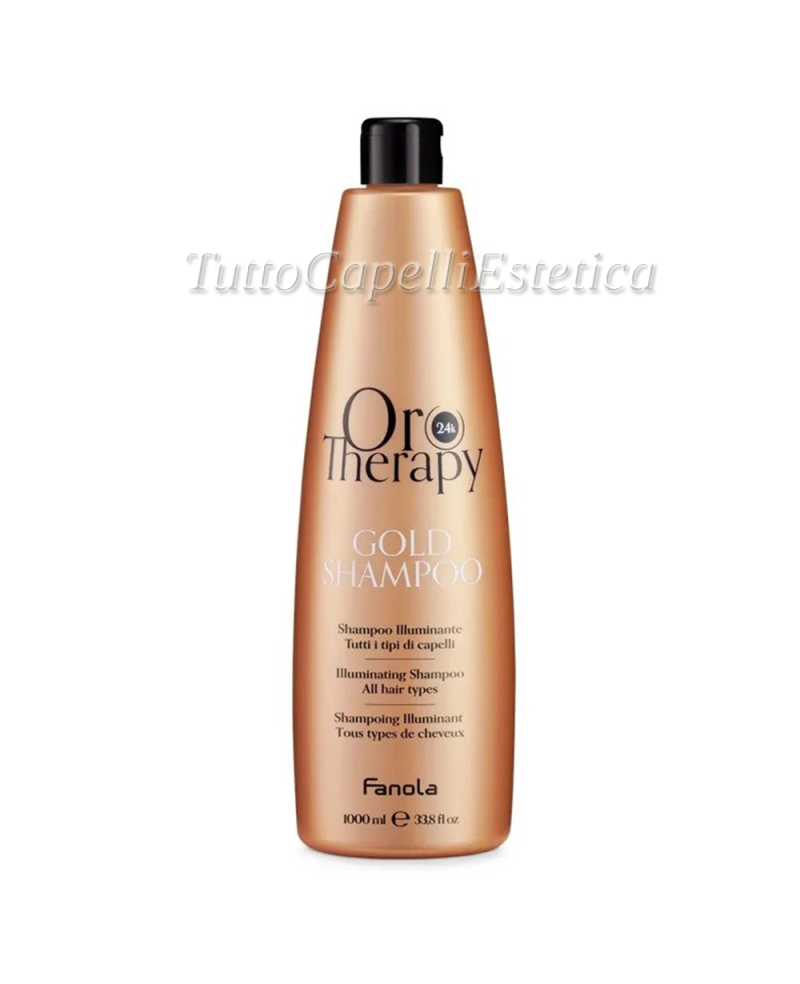 24k pure gold argan oil hair shampoo 1000 ml - Fanola Oro Therapy