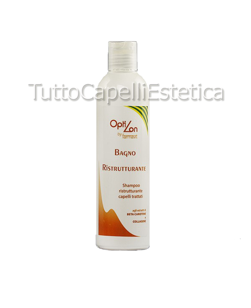 Hair Shampoo Restructuring Bath Beta Carotene and Collagen 300ml - Farmavit