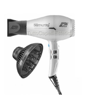 Phon Capelli Professionale Digitalyon Parlux Con Diffusore Nero e Grigio