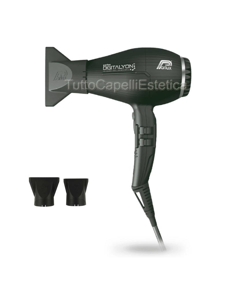 Phon Capelli Professionale Parlux Digitalyon Nero e Grigio