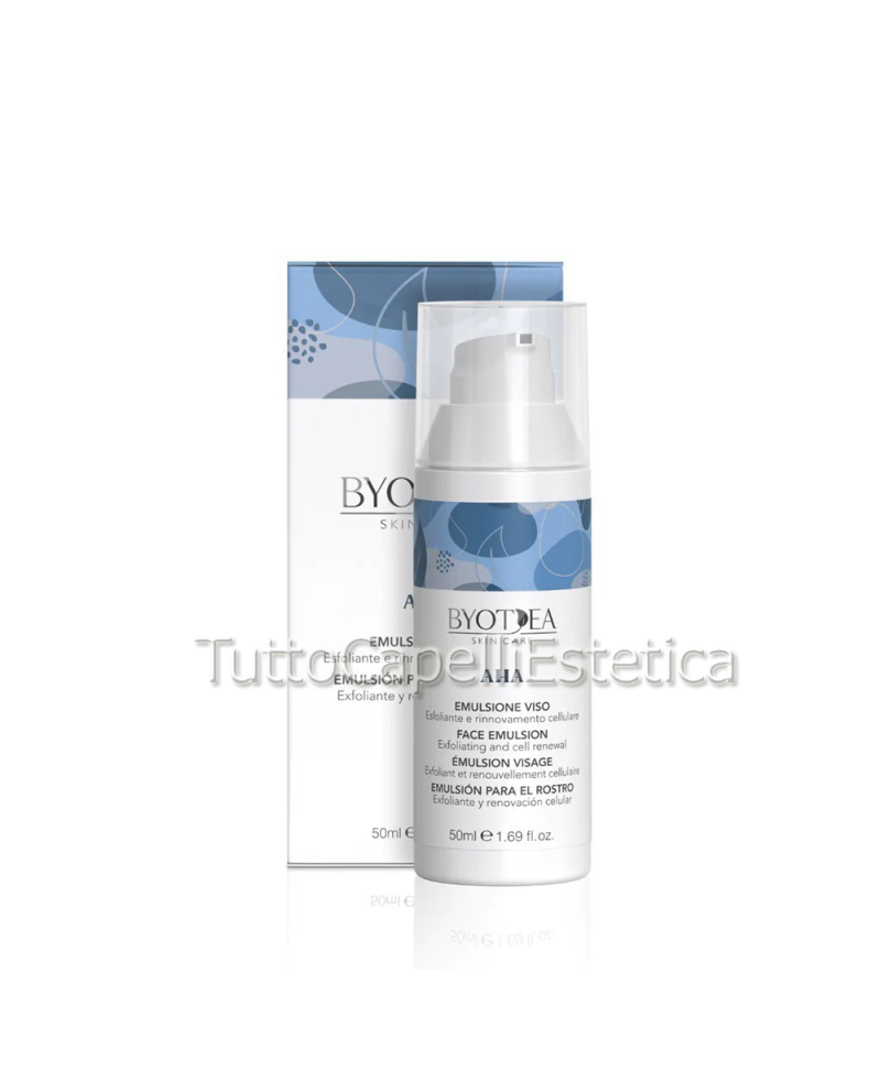 Emulsione Esfoliante e Rinnovamento cellulare Byotea Viso-Collo-Dècolletè 50 ml