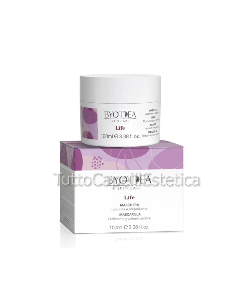 Maschera Viso-Collo-Dècolletè Life Idratante e Rimpolpante 100ml -Byotea