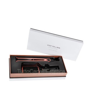 Hair Straightener + Hair Brush Kit C1 Chrome Corioliss Black/Rose Gold