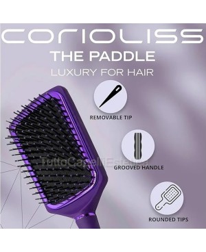 Hair Straightener + Hairbrush Kit C1 Chrome Corioliss Purple