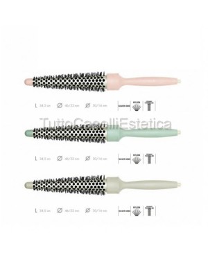 Professional Thermal Conical Hair Brush White or Pink Acca Kappa 14 - 30 mm