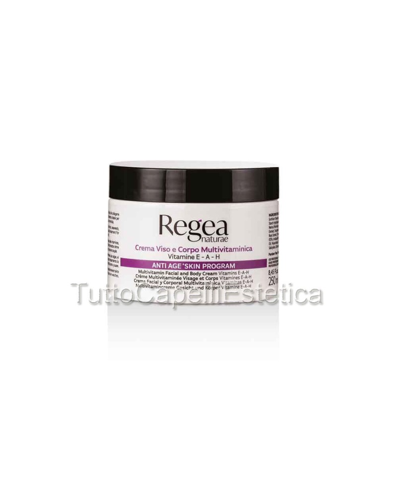Crema Viso e Corpo Multivitaminica con Vitamine E-A-H Anti-Age Regea Naturae 250ml