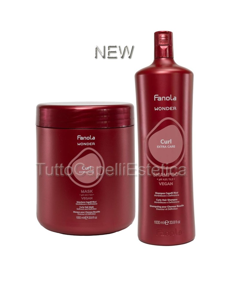 Kit LARGE Curly Hair CURLY SHINE Shampoo + Conditioner 2000ml + FREE vial STRUCTURE