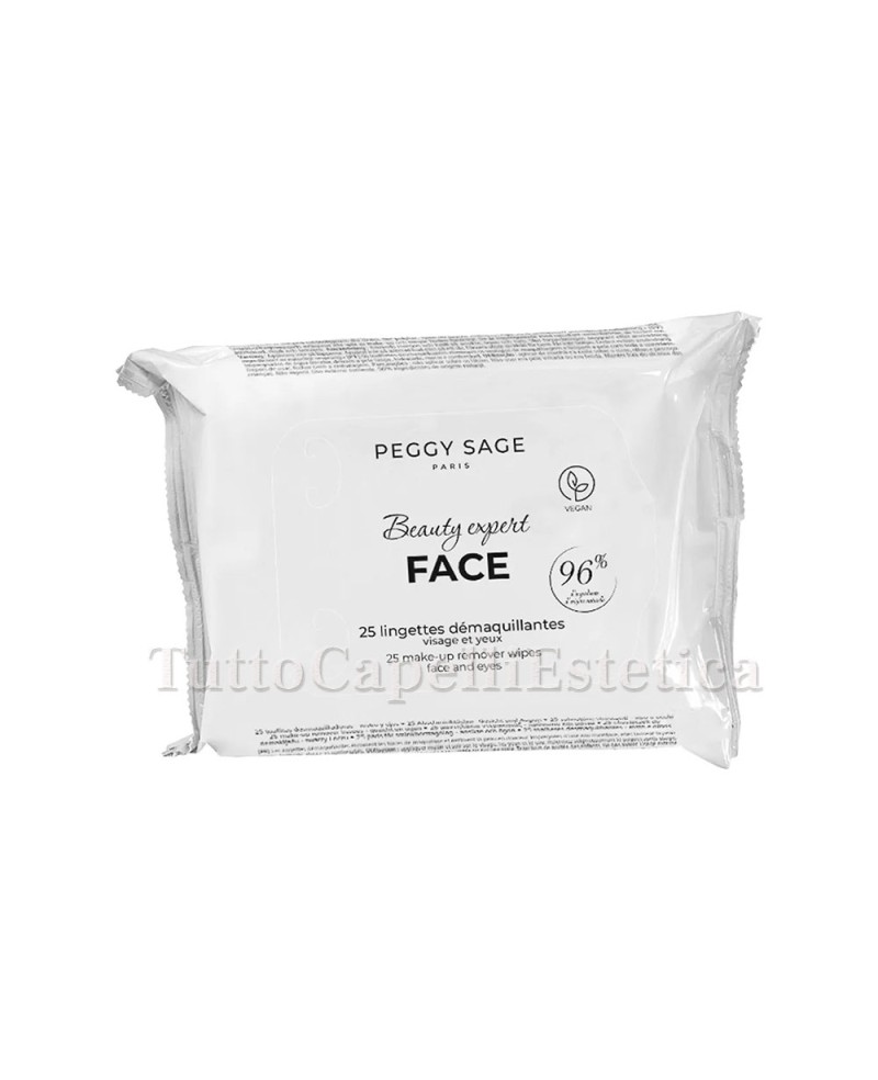 Professional Face/Eye Make-up Remover Wipes 25 pieces Peggy Sage