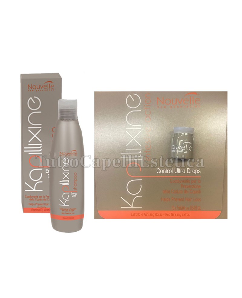 Kit Capelli Shampoo 250ml + Fiale 10x7ml Coadiuvante Prevenzione Caduta Nouvelle