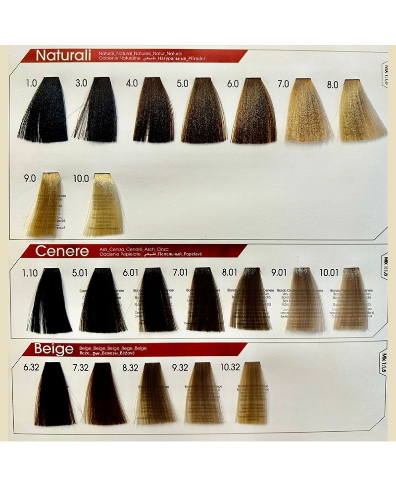 Tinta colore capelli synergy color Professionale 100 ml - Seliar Argan Senza Ammoniaca - KIT 6 TUBETTI-