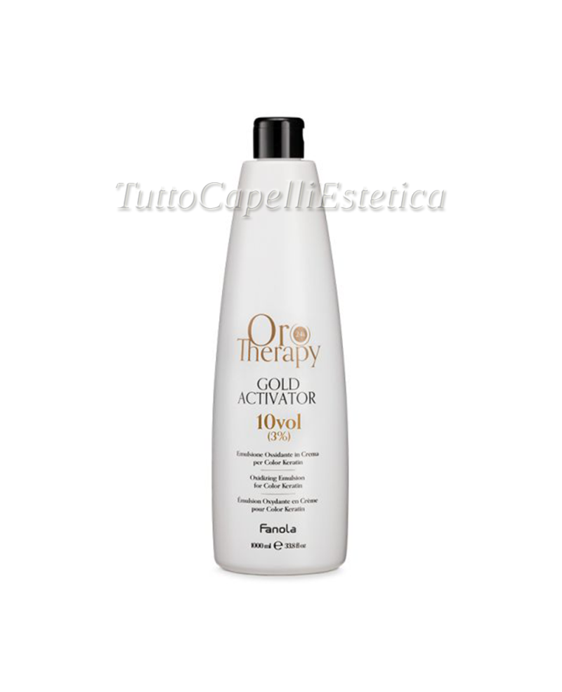 KIT 6 PEZZI Acqua Ossigenata Emulsione Ossidante Per Capelli 1000ml - Oro Therapy Fanola