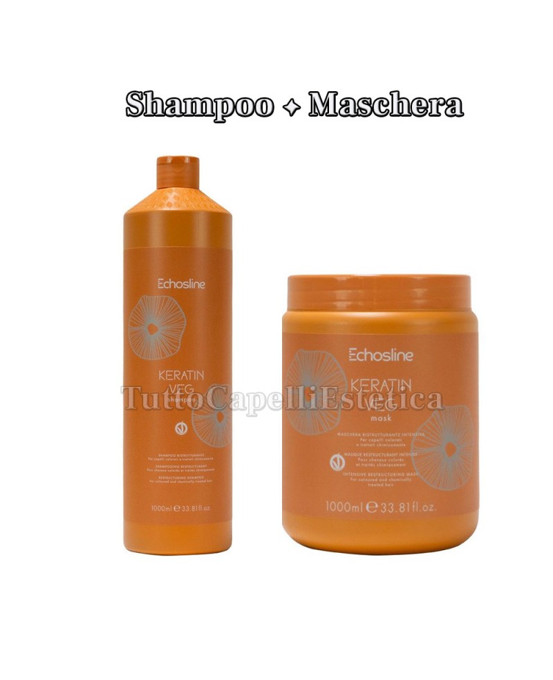 copy of Keratin Restructuring Hair Shampoo 1000 ML - Echosline Keratin Vegan