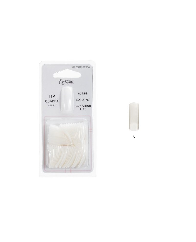 Refill Tip Naturale forma quadra n.8 Estrosa 50 pz cod.7558