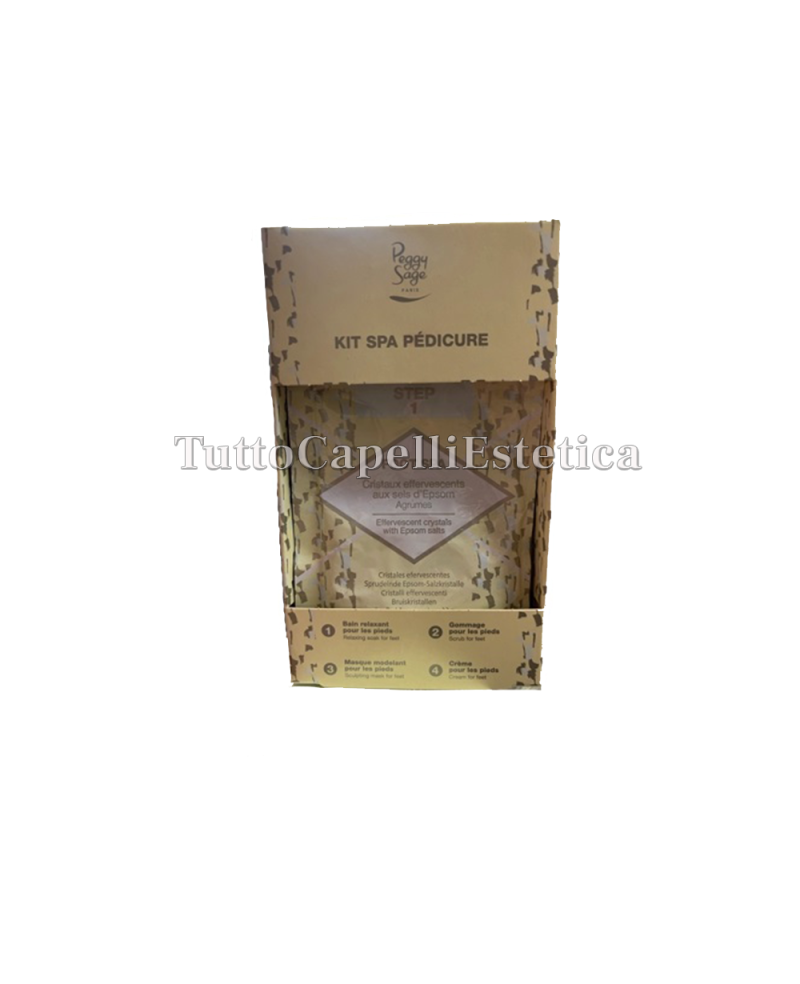 Kit SPA PEDICURE Cristalli Effervescenti Agrumi Piedi - 4 step - Peggy Sage