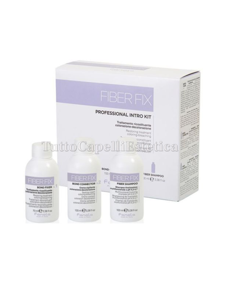 Trattamento Ricostituente colorazione-decolorazione Professionale Fiber Fix Fanola kit da 70ml+100ml+100ml