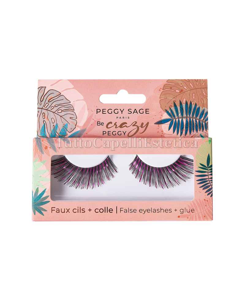 Ciglia finte + colla - pink paradise - Professionali Peggy Sage - linea Be Crazy