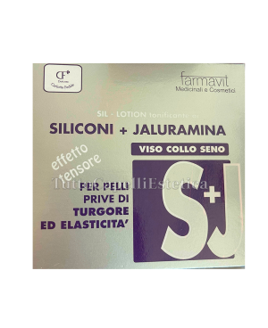 Fiale Viso - Collo - Seno - con siliconi e Jaluramina - effetto tensore - 5 fiale da 10ml - Farmavit