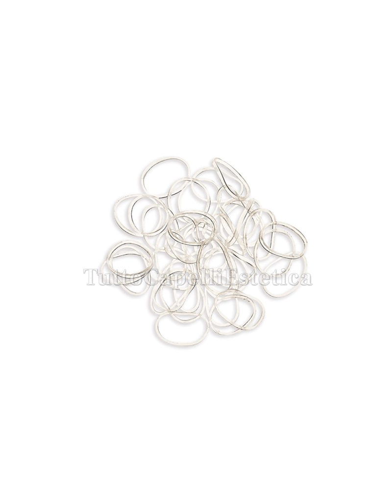 Rubber Hair Elastics Small Professional - pack of 40 - Transparent
