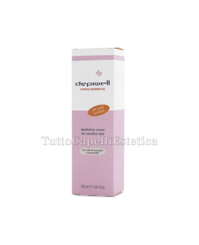 Crema Depilatoria Corpo Professionale Pelli Sensibili con Olio di Avocado e Camomilla 150ml Depiwell