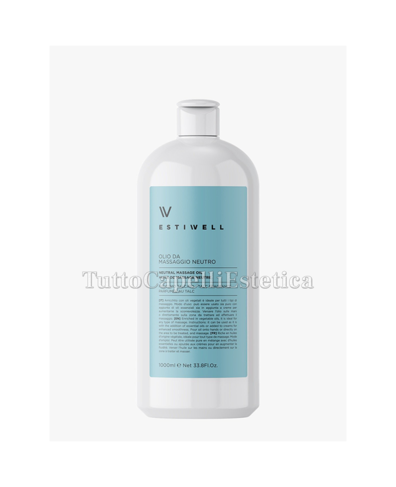 Neutral Body Massage Oil - Talc Fragrance - 1000ml - Estiwell