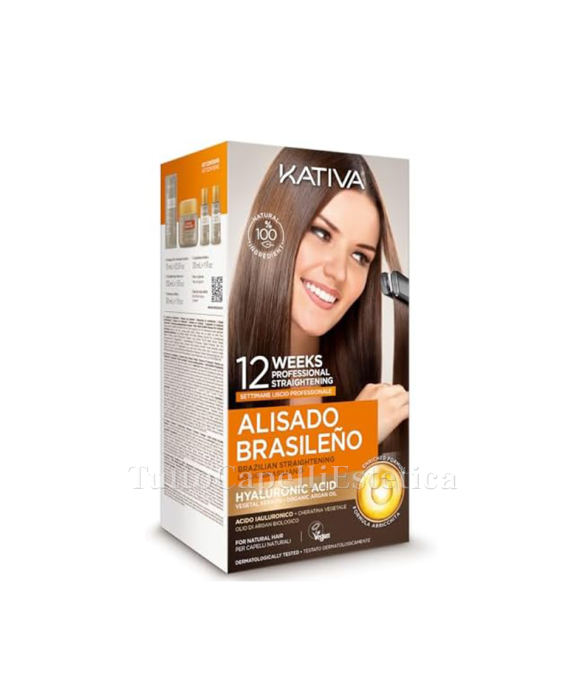 Stiraggio Capelli all'Acido Ialuronico con Duratura di 12 Settimane Kativa