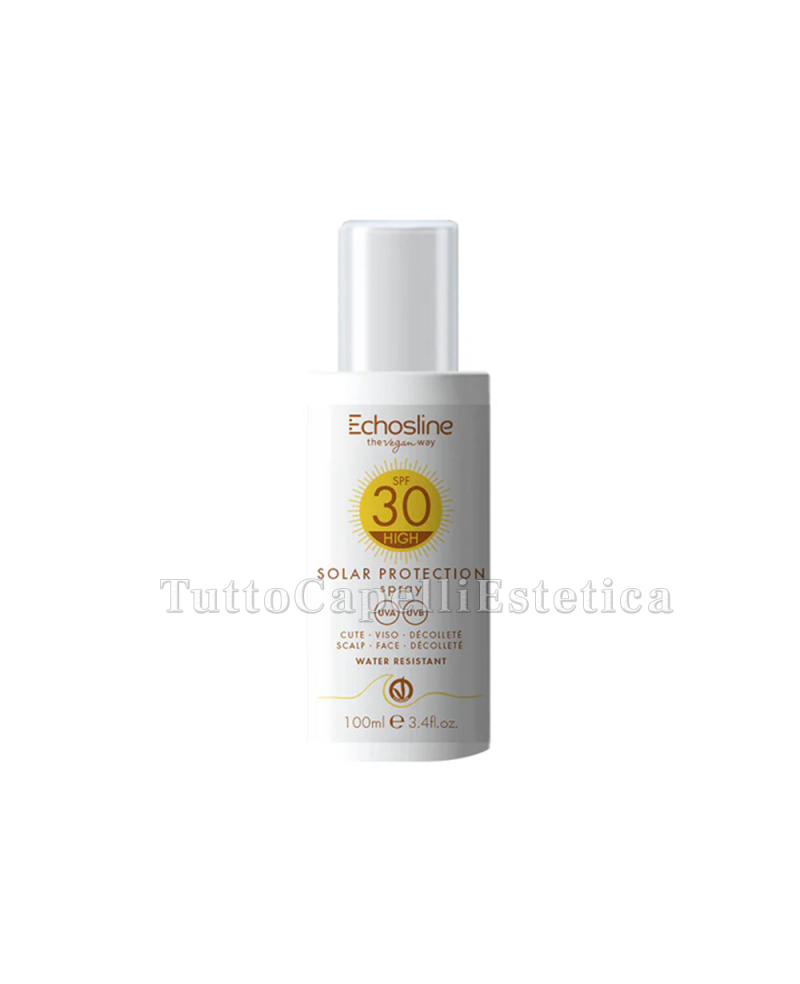Sun Protection Milk for Scalp, Face, and Décolleté - SPF 30 - Water Resistant - Echosline 100ml