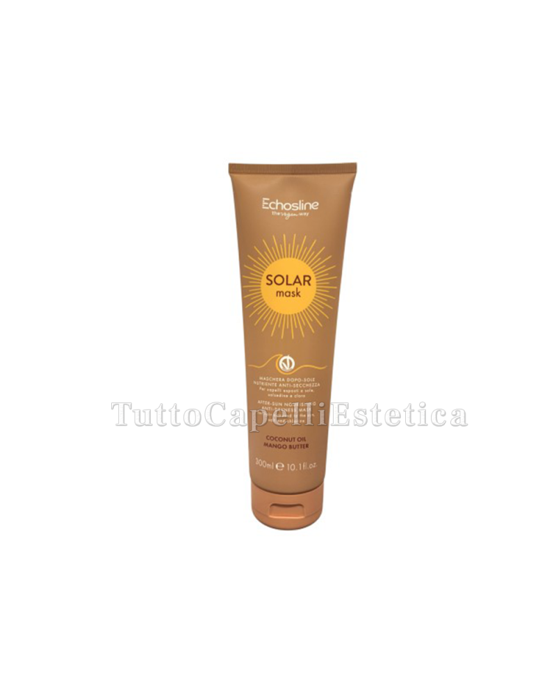 Nourishing After-Sun Mask for Dryness from Salt Water - Chlorine and Sun - 300 ml - Echosline - Coconut and Mango
