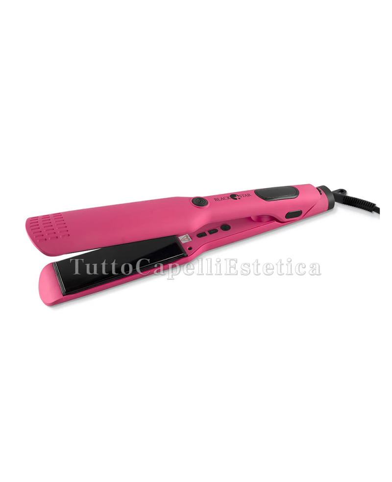 Professional Straightening, Curling, and Wavy Hair Straightener, Fuchsia, RAINBOW Black Star, Size M
