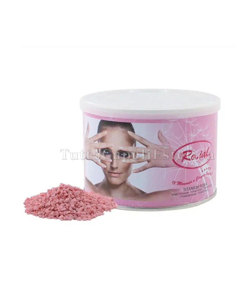 Cera Depilatoria Liposolubile Corpo-Viso TITANIO ROSA 1 Pezzo Professionale 400ml Ro.ial