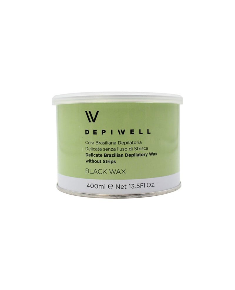 Cera Brasiliana Depilatoria Delicata Depiwell Black Wax- 400 ml