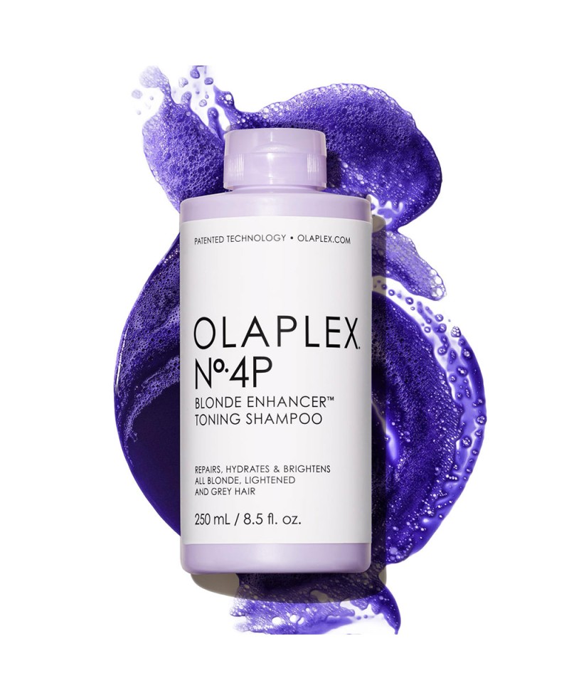 Shampoo Riparatore per Capelli Biondi, Grigi e Decolorati Blonde Enhancer Toning Olaplex n°4P- 250 ml
