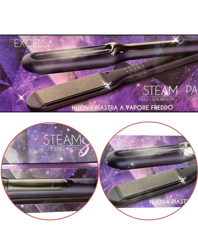Piastra per Capelli Professionale a Vapore Freddo Excelsa Retrò