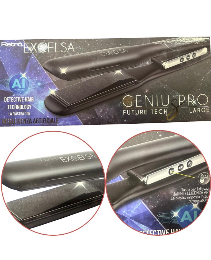 Piastra per Capelli Professionale con Intelligenza Artificiale Excelsa Retrò